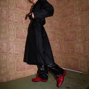 RARE Vintage Otello Pelle Trench Coat